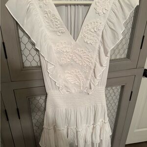 Ramy Brook Cream Embroidered Dress